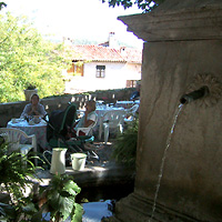 Relax beside a fountain